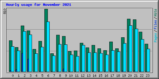 Hourly usage for November 2021